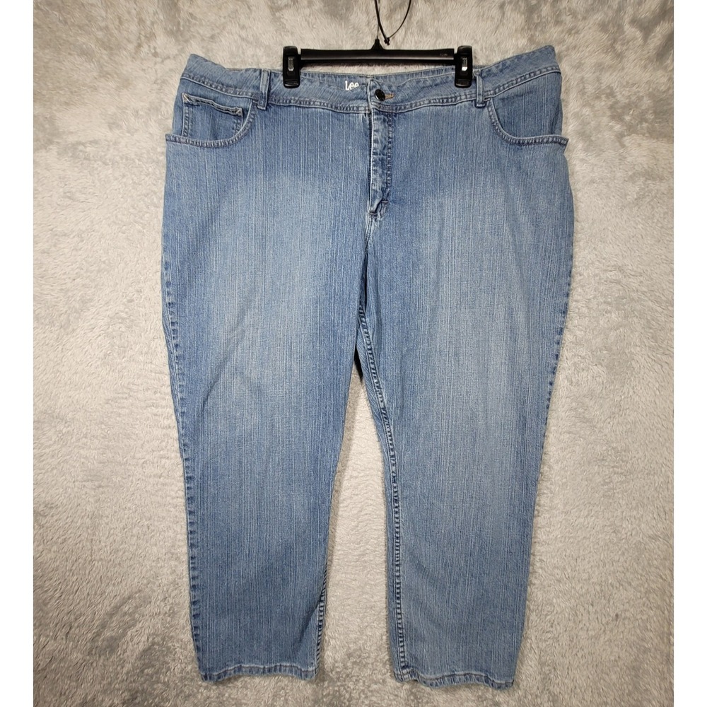 Lee Riders Relaxed Fit Jeans Womens 28W P Blue Denim Straight Leg 46x28